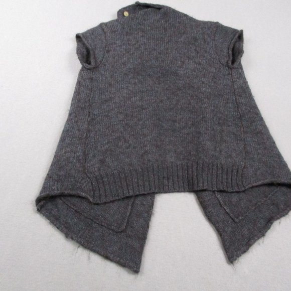 White Stuff Vest Womens 10 Gray Wool Alpaca Blend Sweater Knit Pockets - Picture 10 of 10